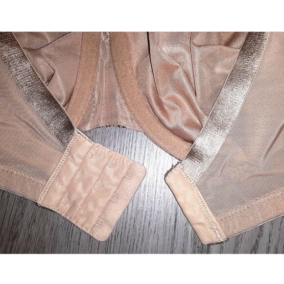 Cacique Unlined Full Coverage Bra Plus Size 42D Beige Tan Light Brown Lace - Picture 5 of 6